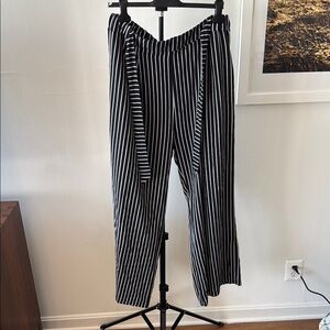 Black and White Striped Pants